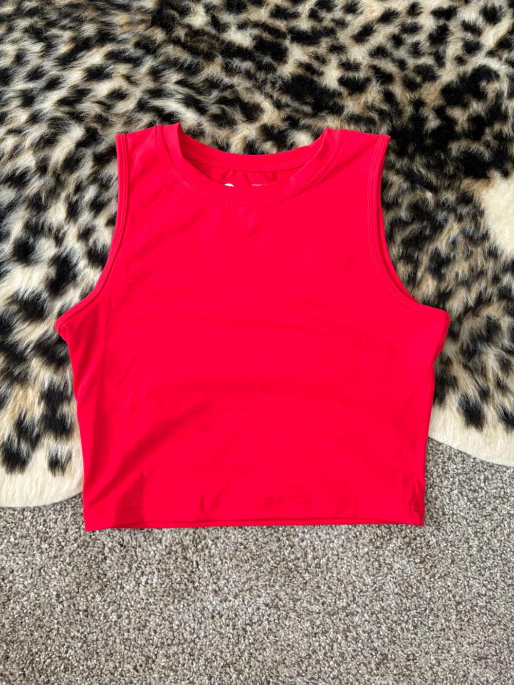 Women's Red Sleeveless Crop Top — Classic Tank Style